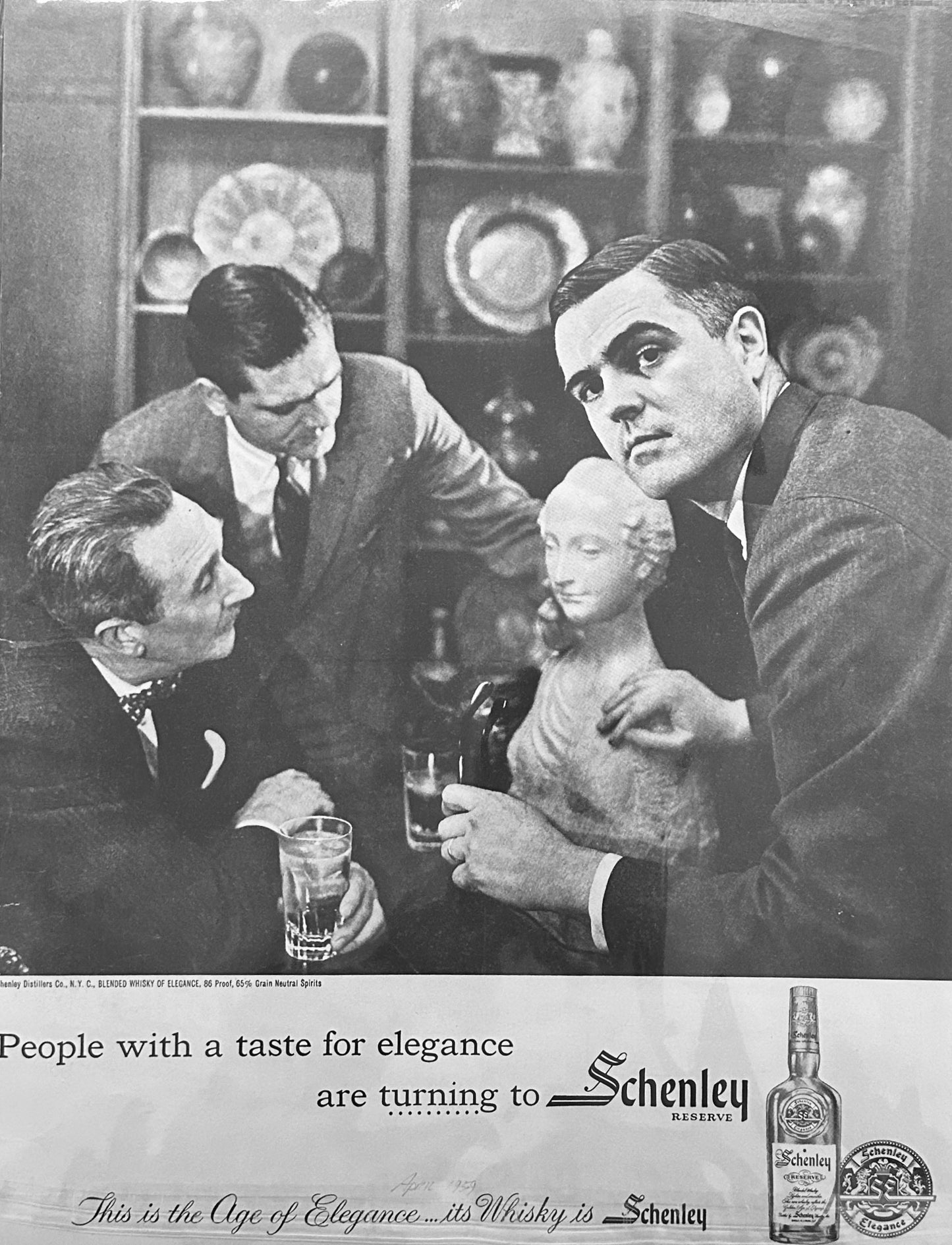 1959 Dristan Decongestant Tablets & Schenley Whiskey Ads