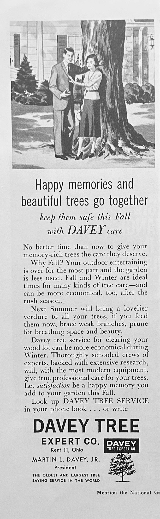 1959 Davey Tree Expert Magazine Edge Ad