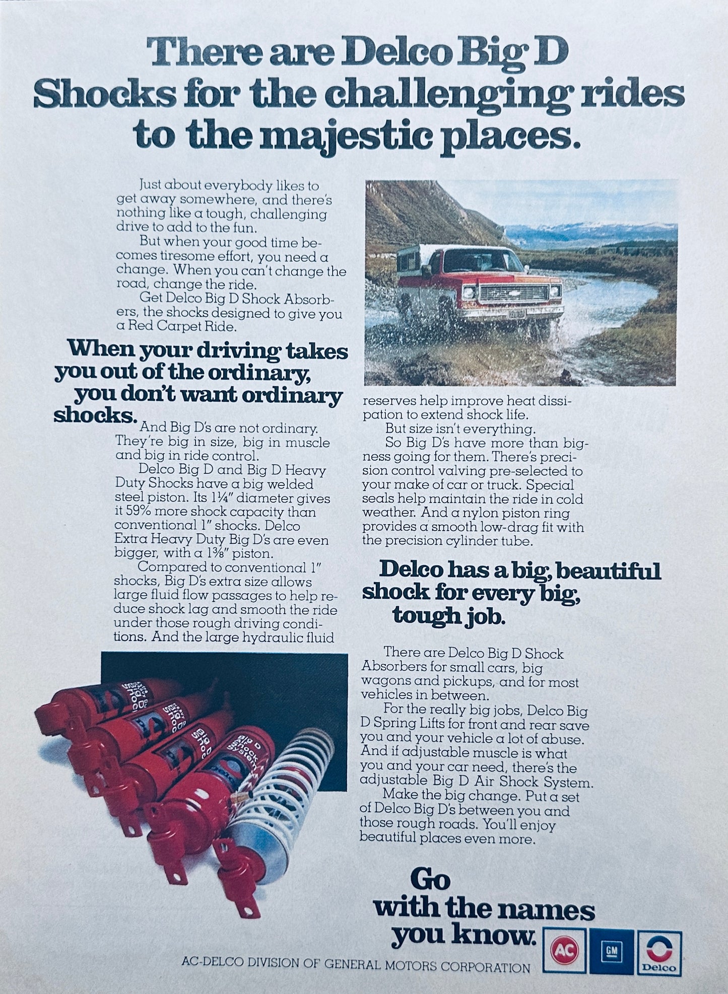 1976 AC- Delco Shock Absorbers - Division of GM- Chevy Truck Ad