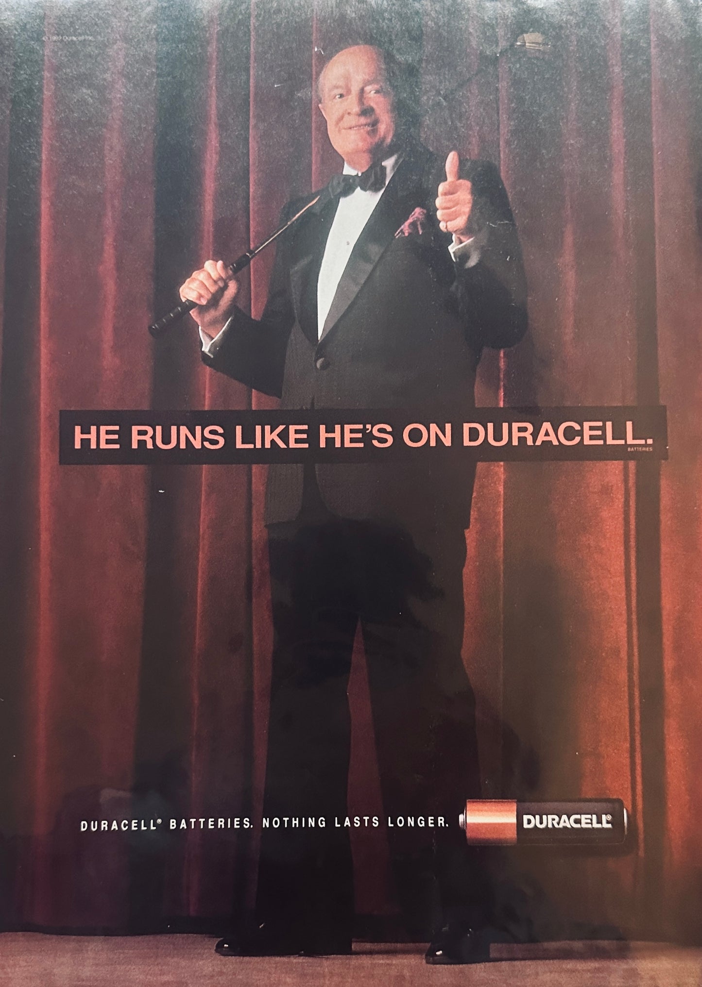 1992 - Bob Hope... He Runs Like He's on Duracell - Magazine Ad