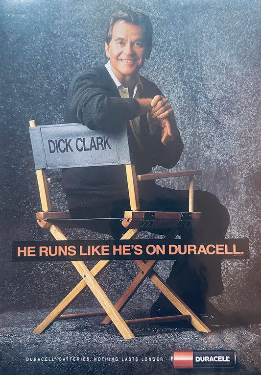 1992 Dick Clark - He Runs Like He's On Duracell - Magazine Ad