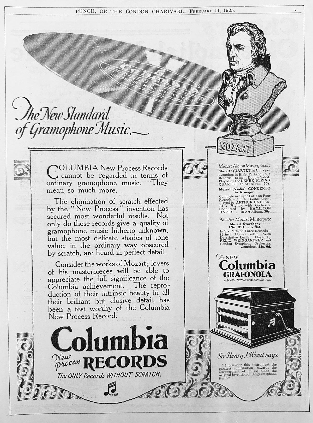 1925 Columbia Records - New Process - Only Records without Scratch Ad #N1487