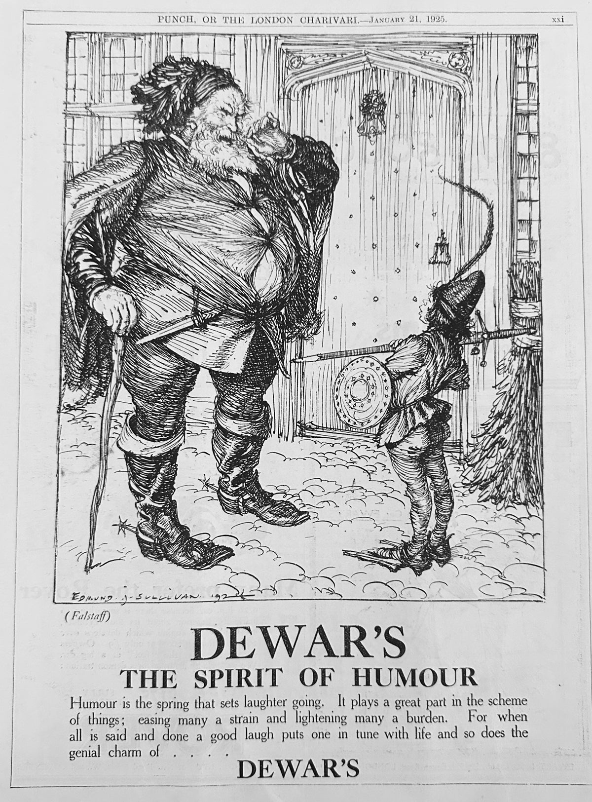 1925 Dewar's Blended Scotch Whisky - Spirit of Humour Ad #N1495