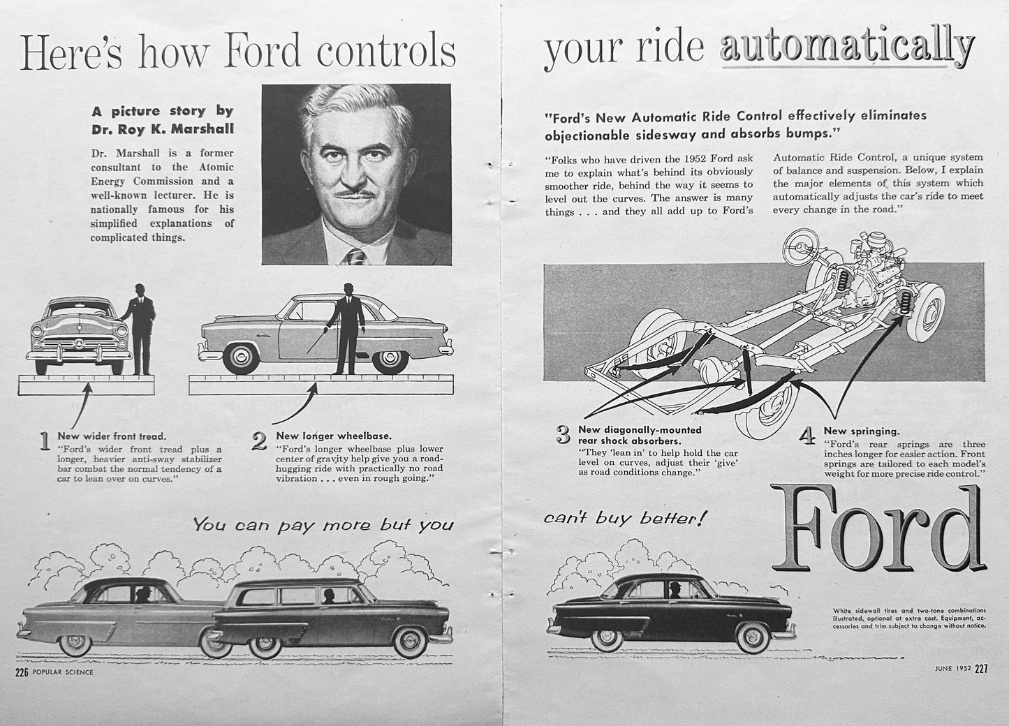 1952 Ford Technical Magazine Ad for Control Systems