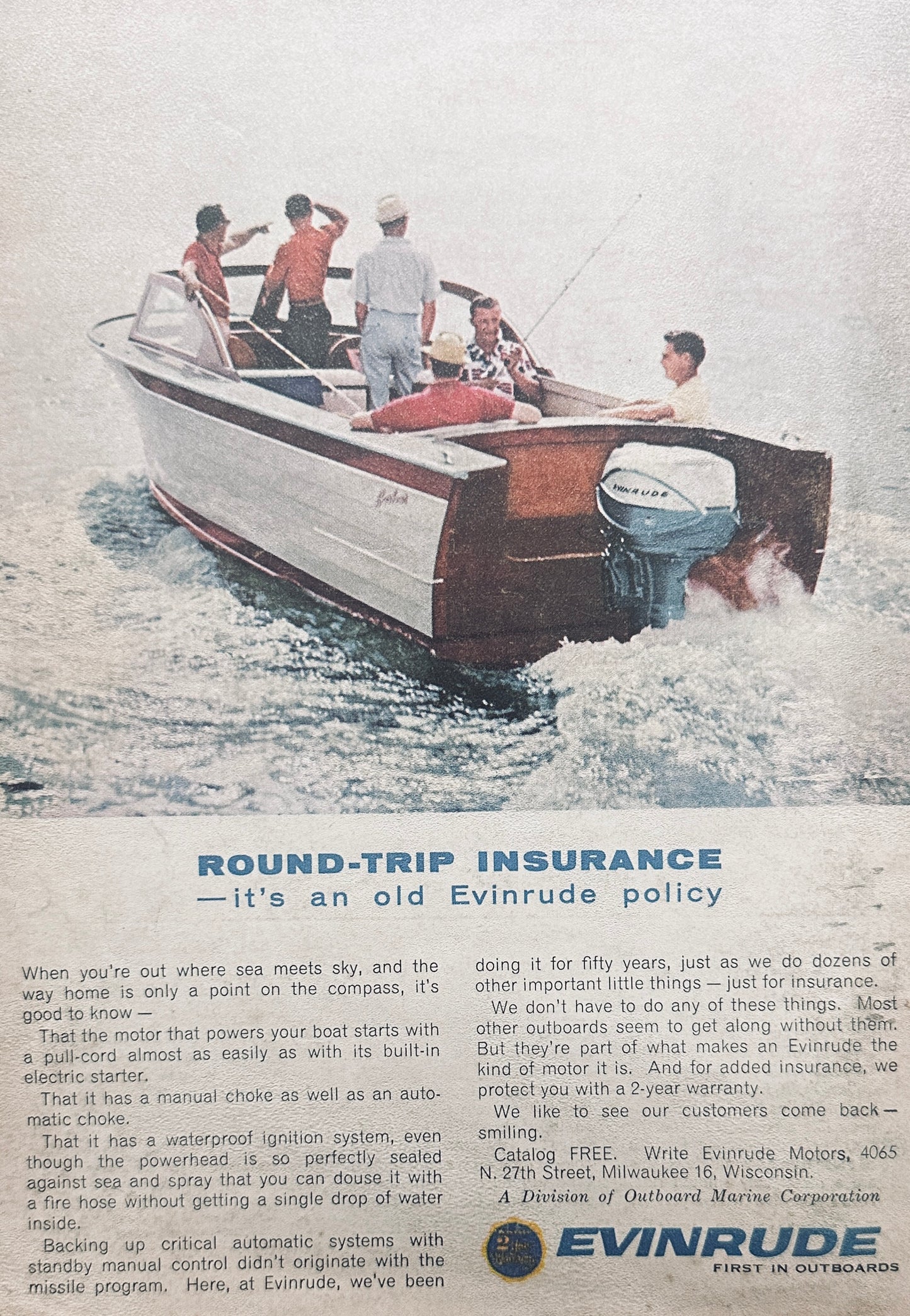 1963 Ford Fairlane Station Wagon + Evinrude Outboard Motor Ads