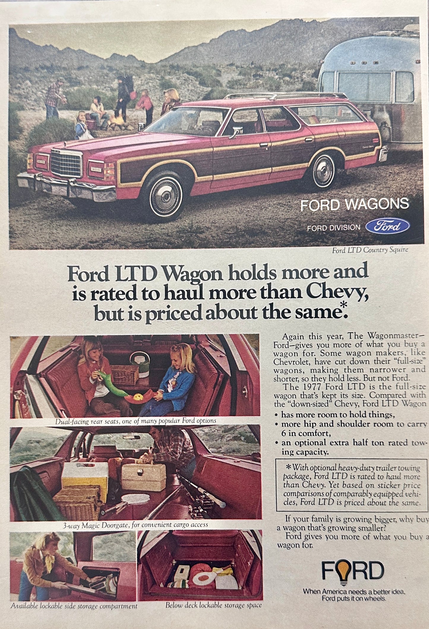 1977 Ford LTD Country Squire Station Wagon Magazine Ad