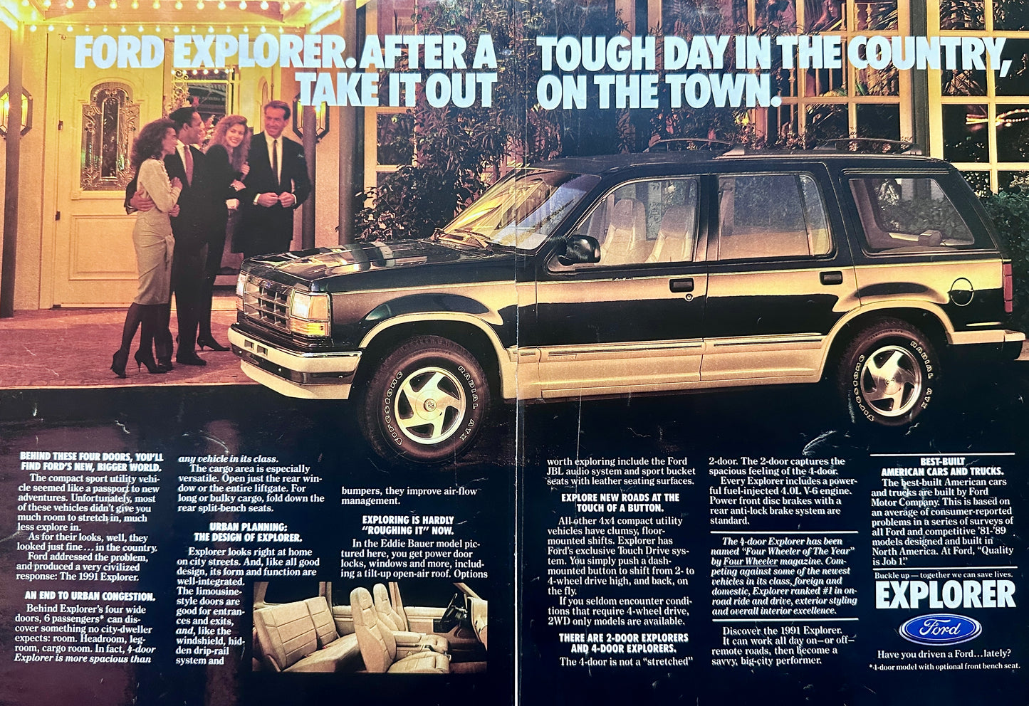 1990 Centerfold Ford Explorer  Country or Town Magazine Ad