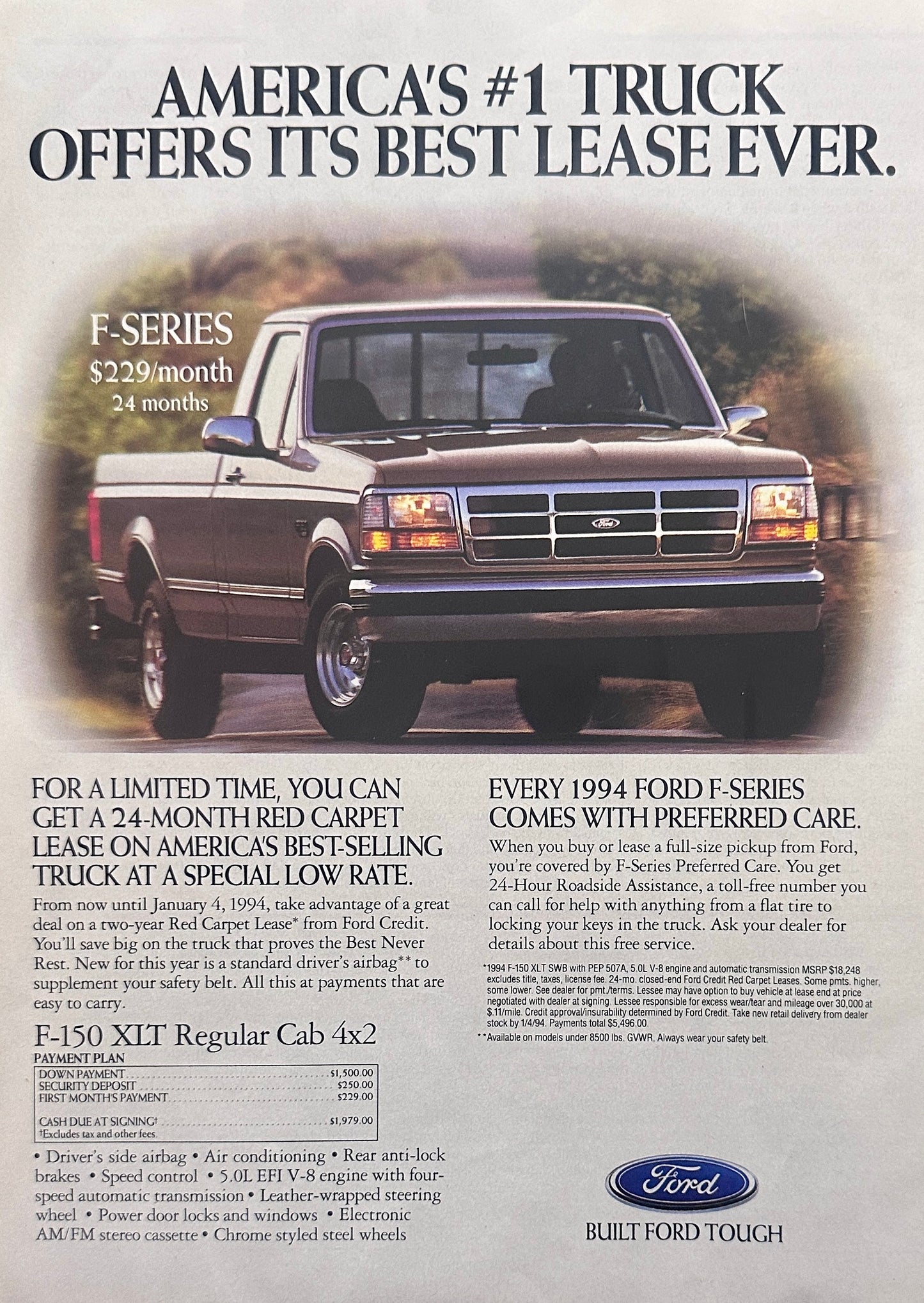 1993 Ford F-150 Pickup Truck Magazine Ad