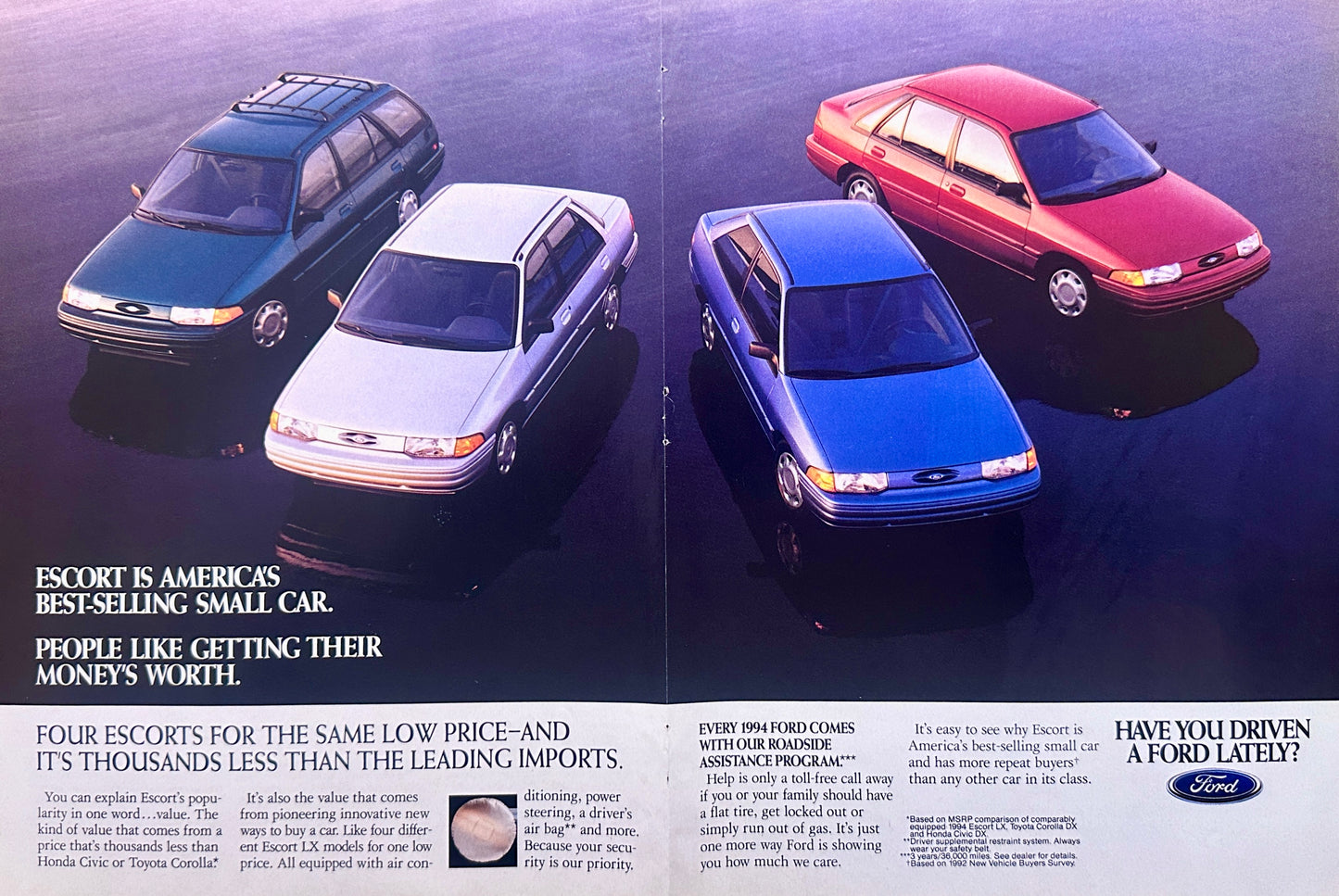 1994 Ford Escort MagazineAd - 4 Body Styles Shown