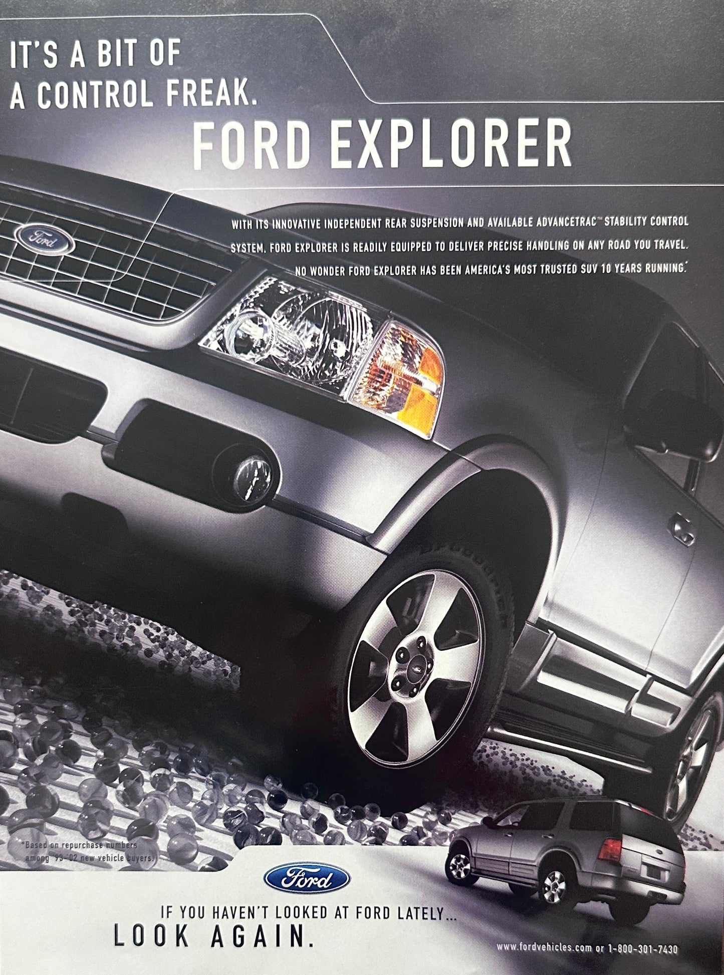 2003 Ford Explorer Bit of a Control Freak Magazine Ad