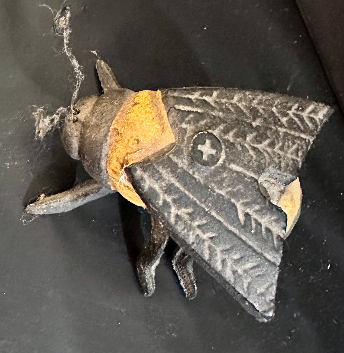 Vintage Resin & Cast Iron Bumblebee Paperweight
