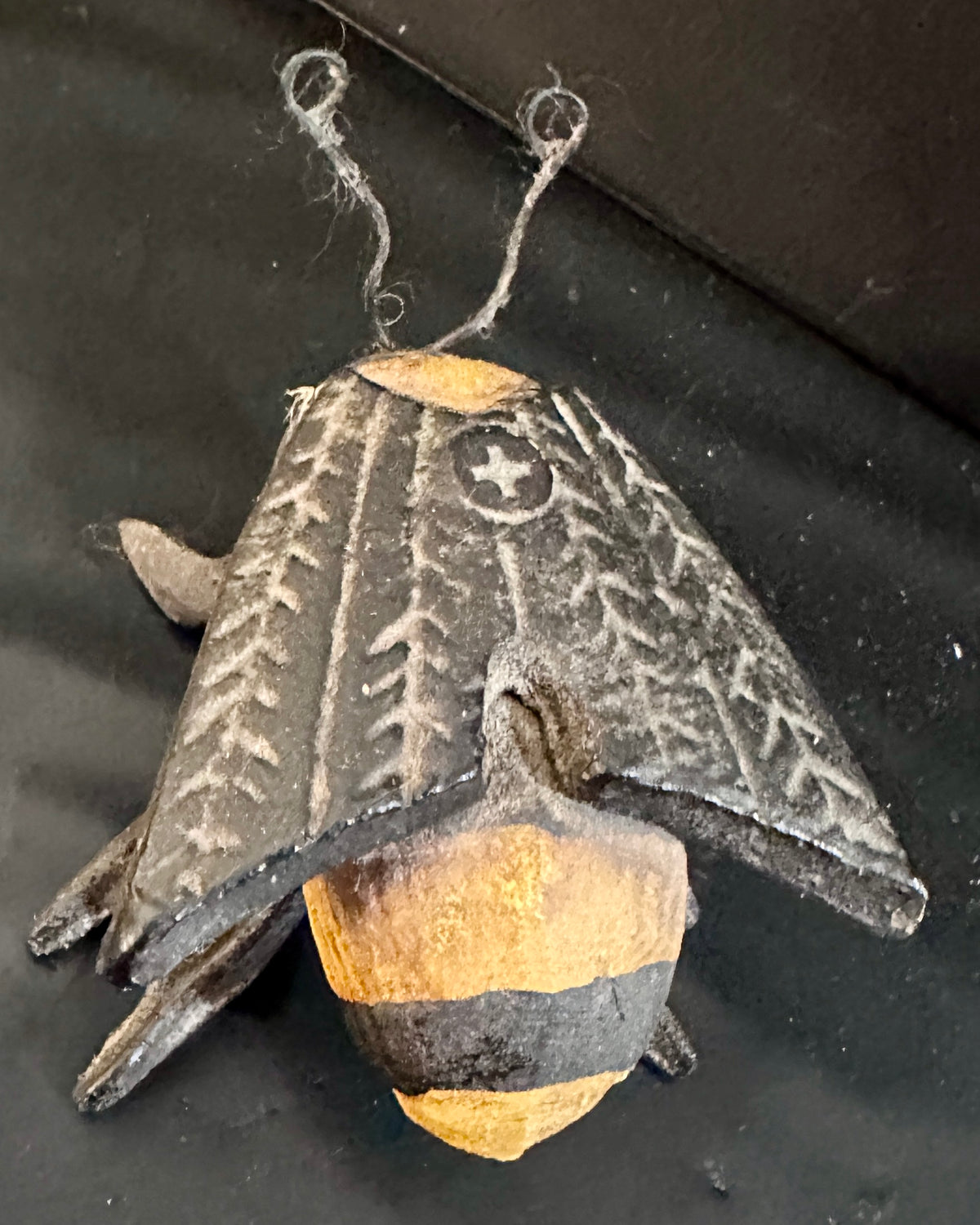 Vintage Resin & Cast Iron Bumblebee Paperweight