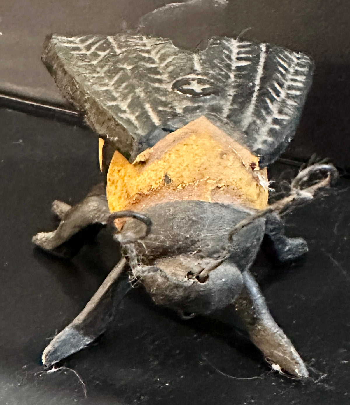 Vintage Resin & Cast Iron Bumblebee Paperweight