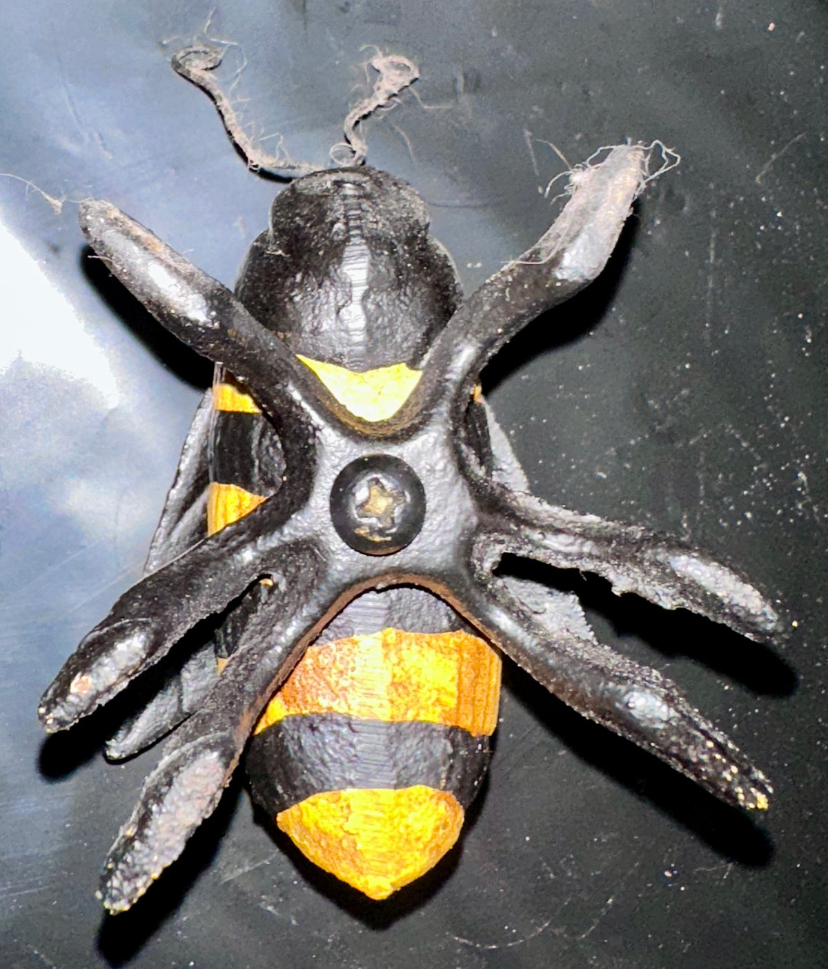 Vintage Resin & Cast Iron Bumblebee Paperweight