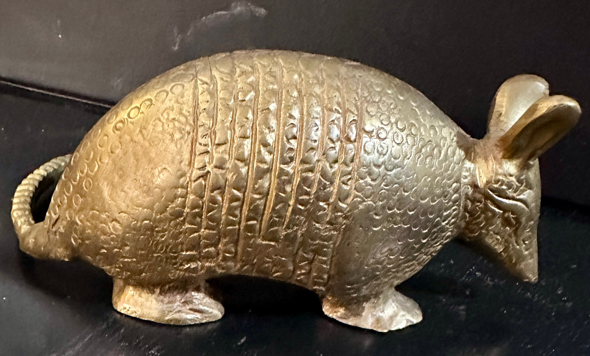 Vintage Brass Armadillo Paperweight - Made in India