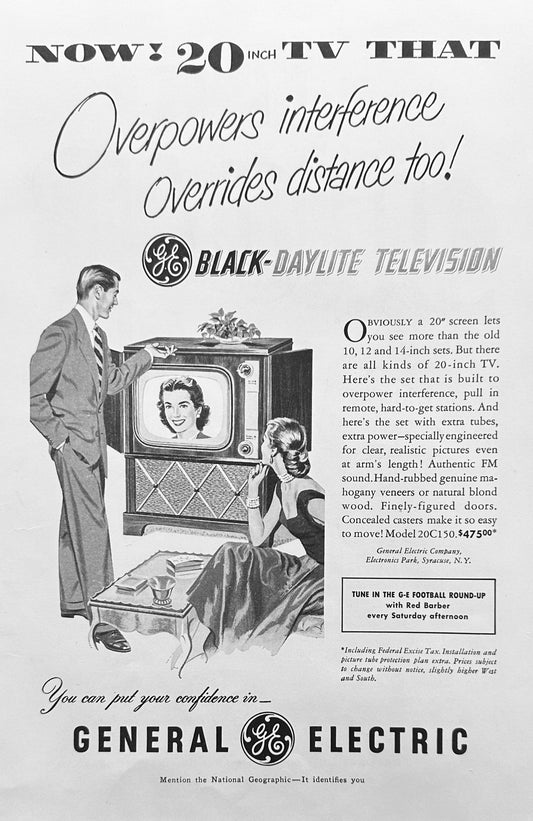 1951 General Electric TV + The Sinclair Plan - Money For Inventors - Promo Ad