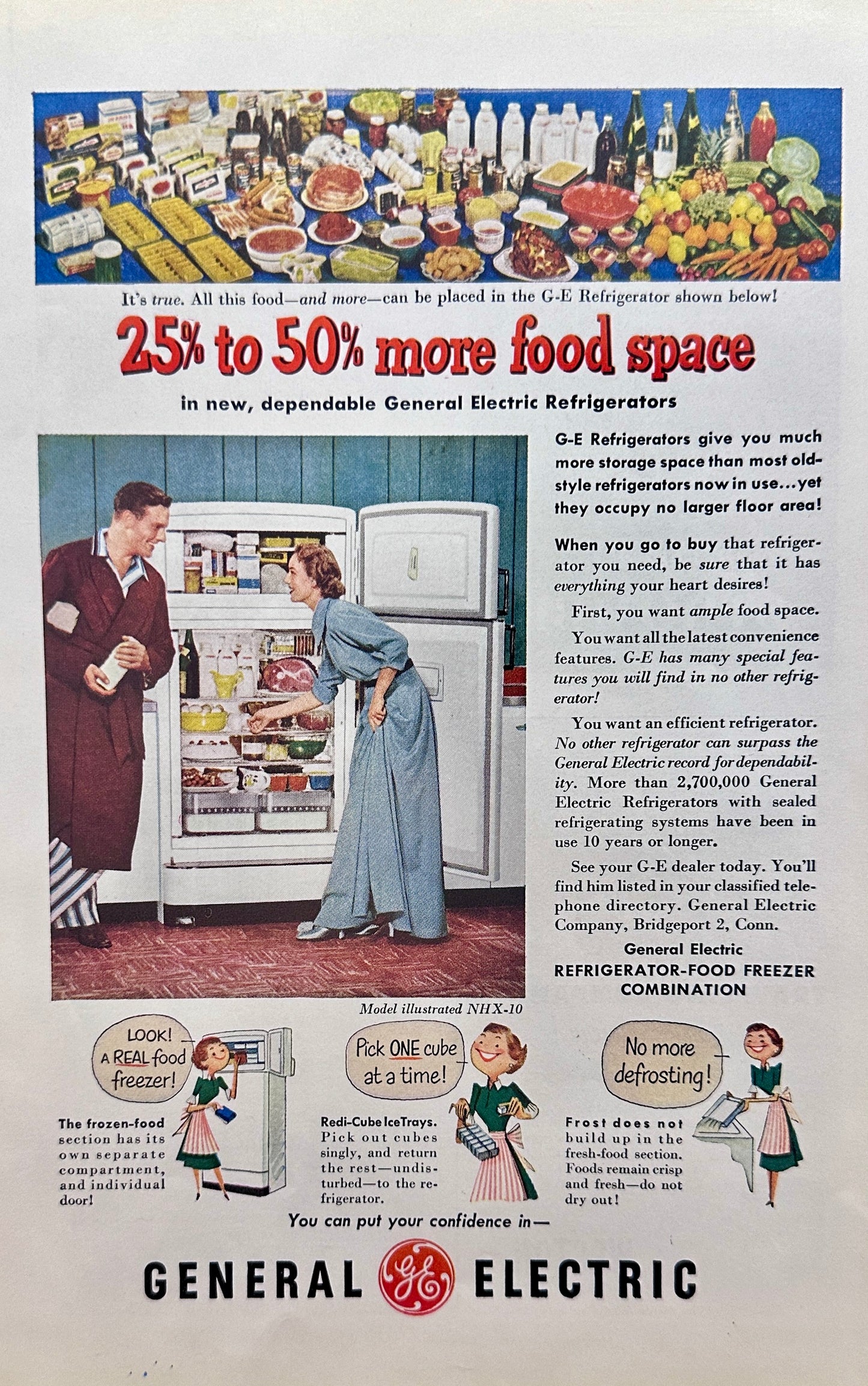 1951 General Electric Refrigerator & Stromberg Carlson Stereo-TV- Radio Console Ad