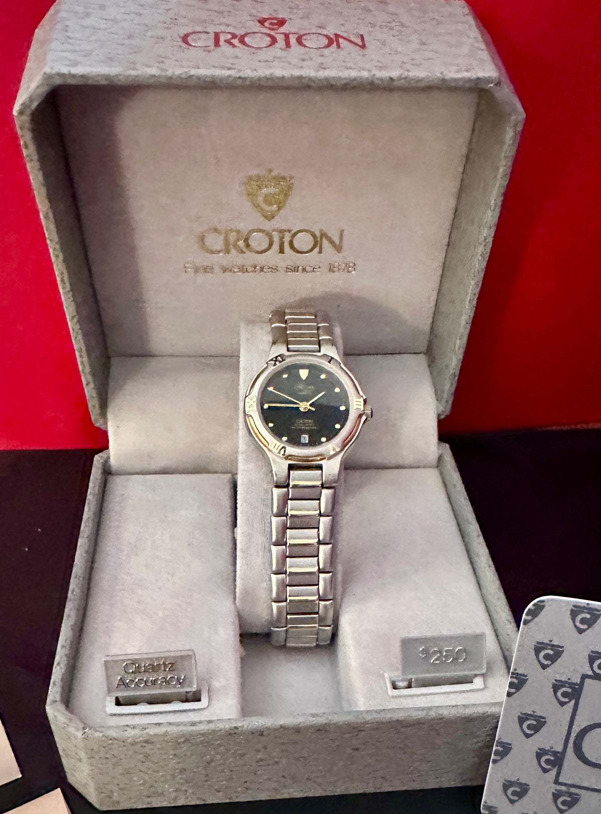 1995 Croton Ladies Wristwatch - Original Packaging & Paperwork