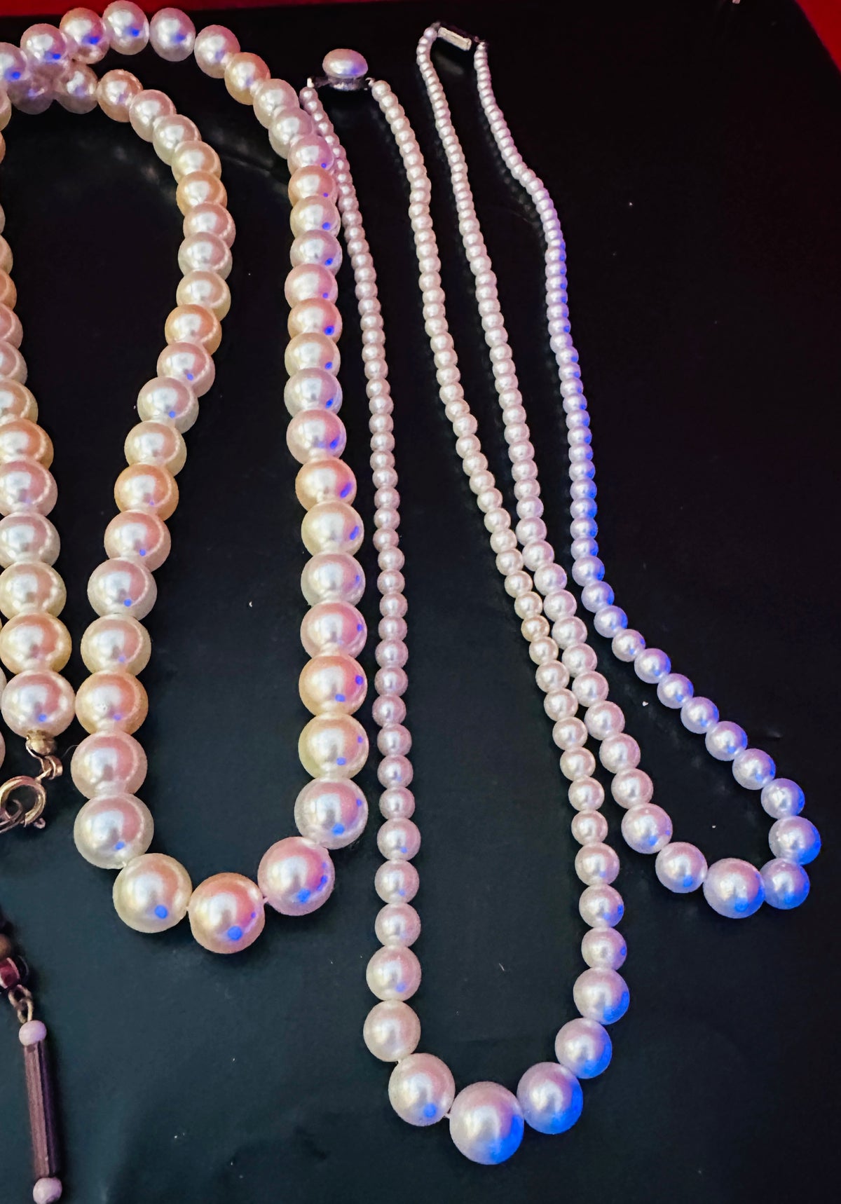 Fashion Faux Pearl "Moonglow" Glow in the Dark Necklace Lot (1950-1970)