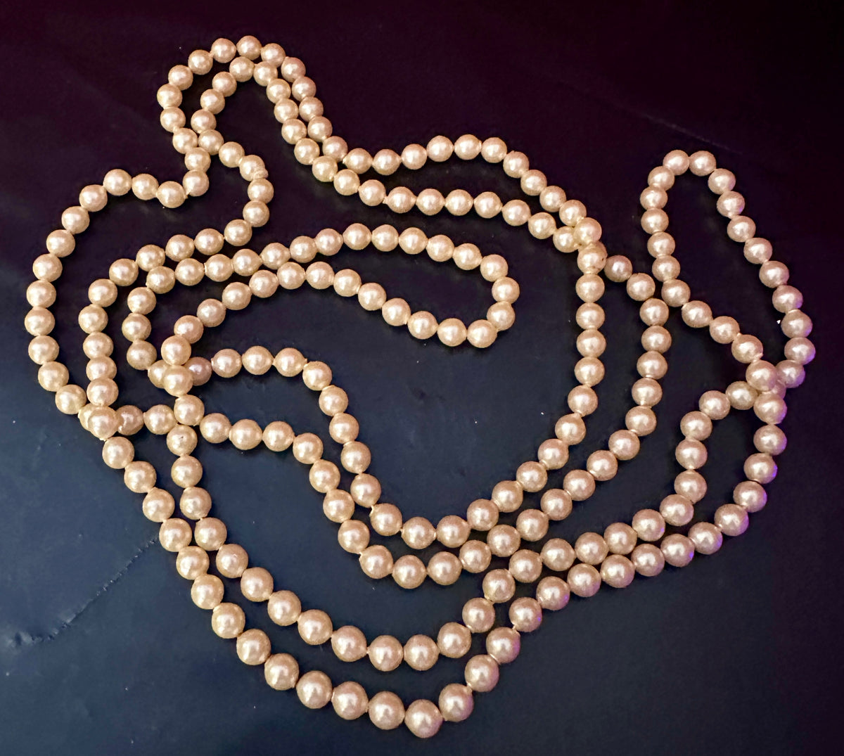 Fashion Faux Pearl "Moonglow" Glow in the Dark Necklace Lot (1950-1970)