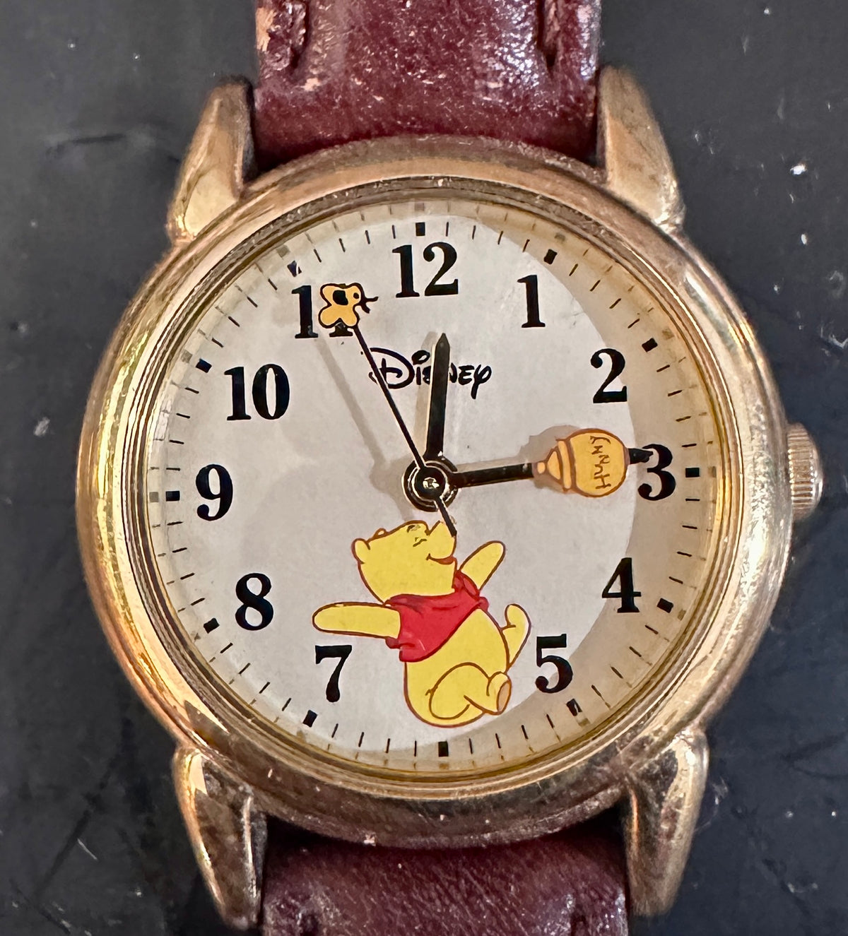 Lot of 3 Ladies' Leather Band Watches, Winnie, Micky & Fashion