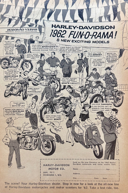 1962 Harley Davidson Fun-O-Rama Magazine Ad