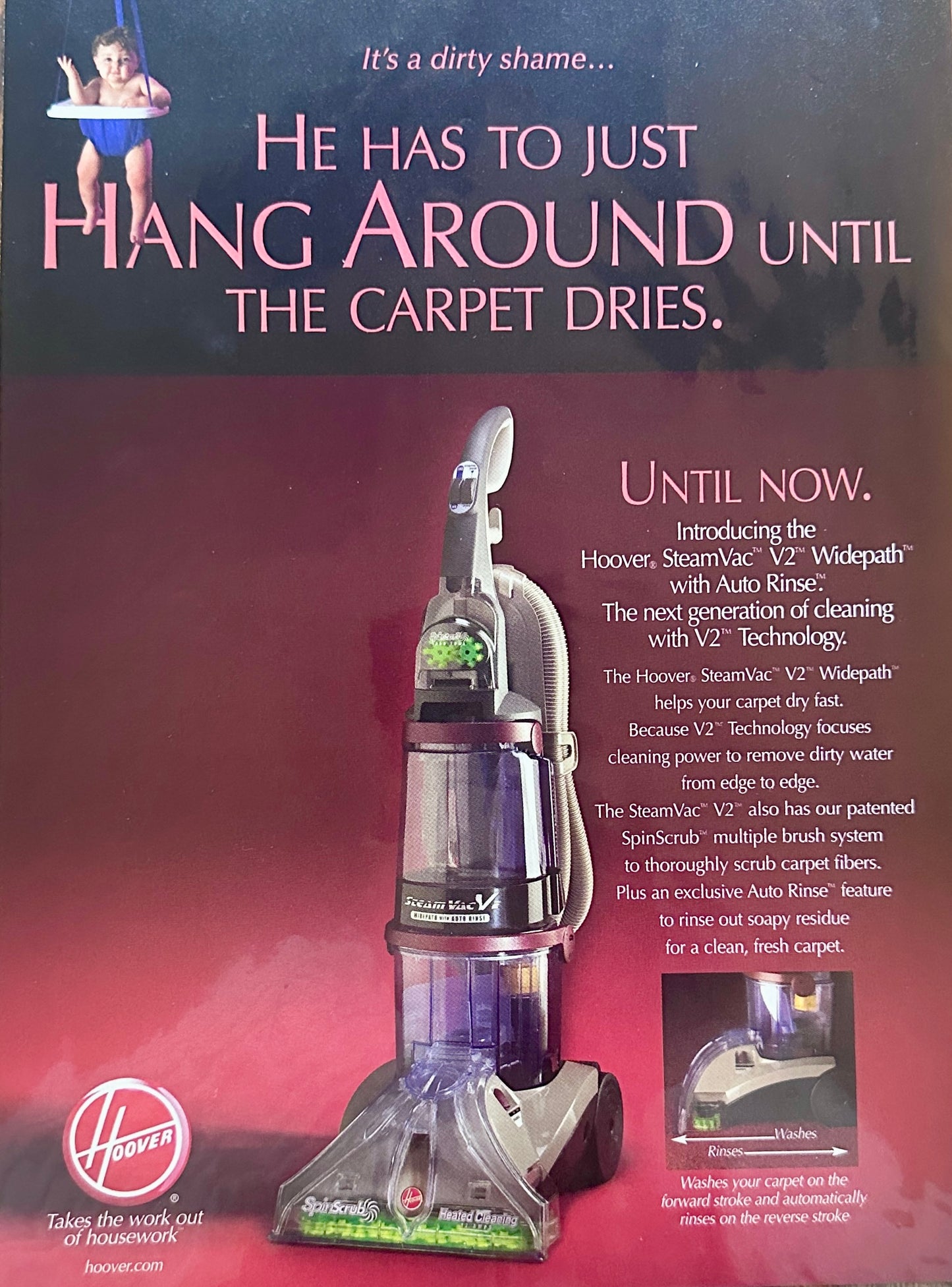 2003 Hoover Steamvac Carpet Cleaner Magazine Ad