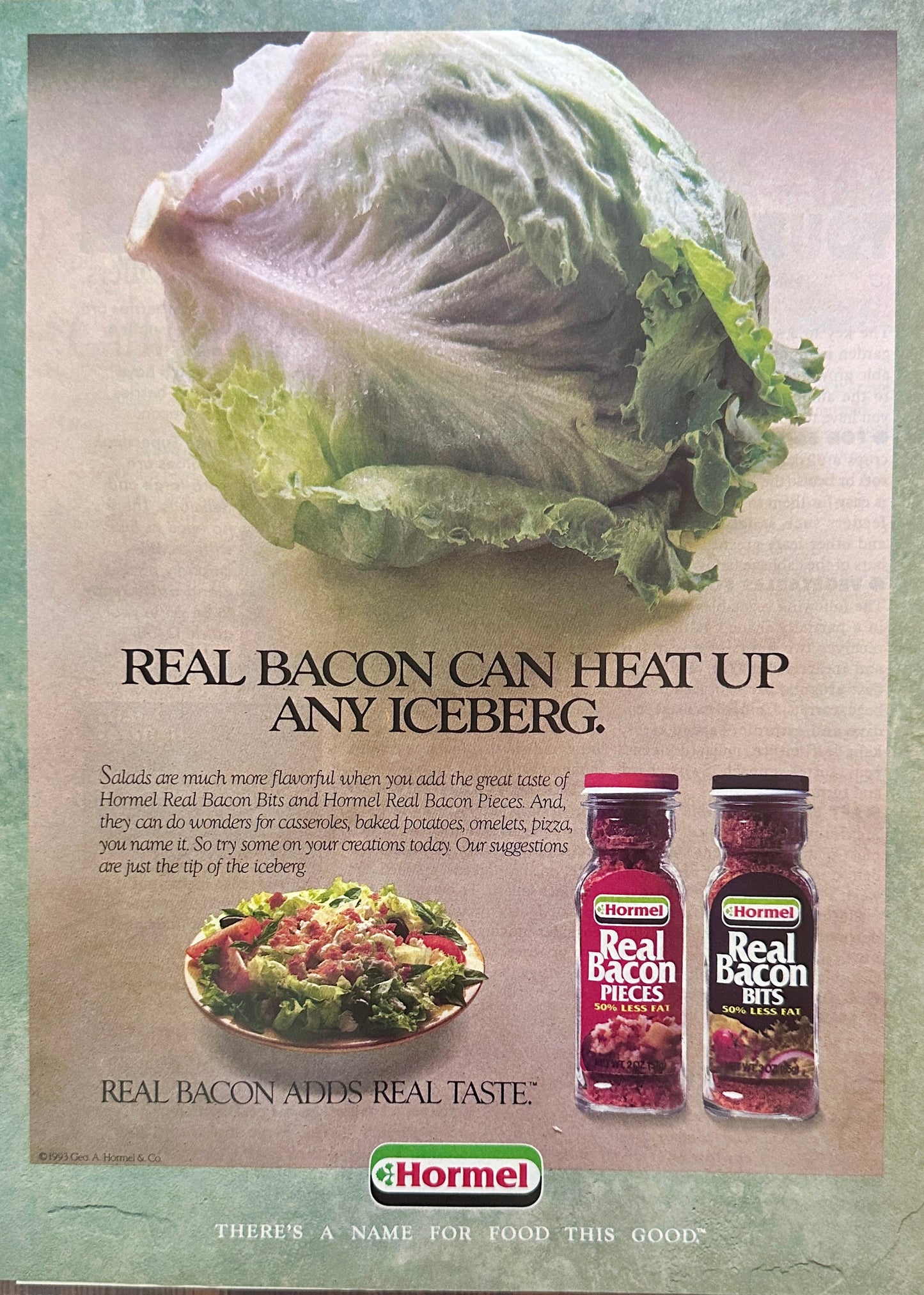 1993 Hormel - Bacon Bits + Microwave Meals & Soups - Magazine Ad