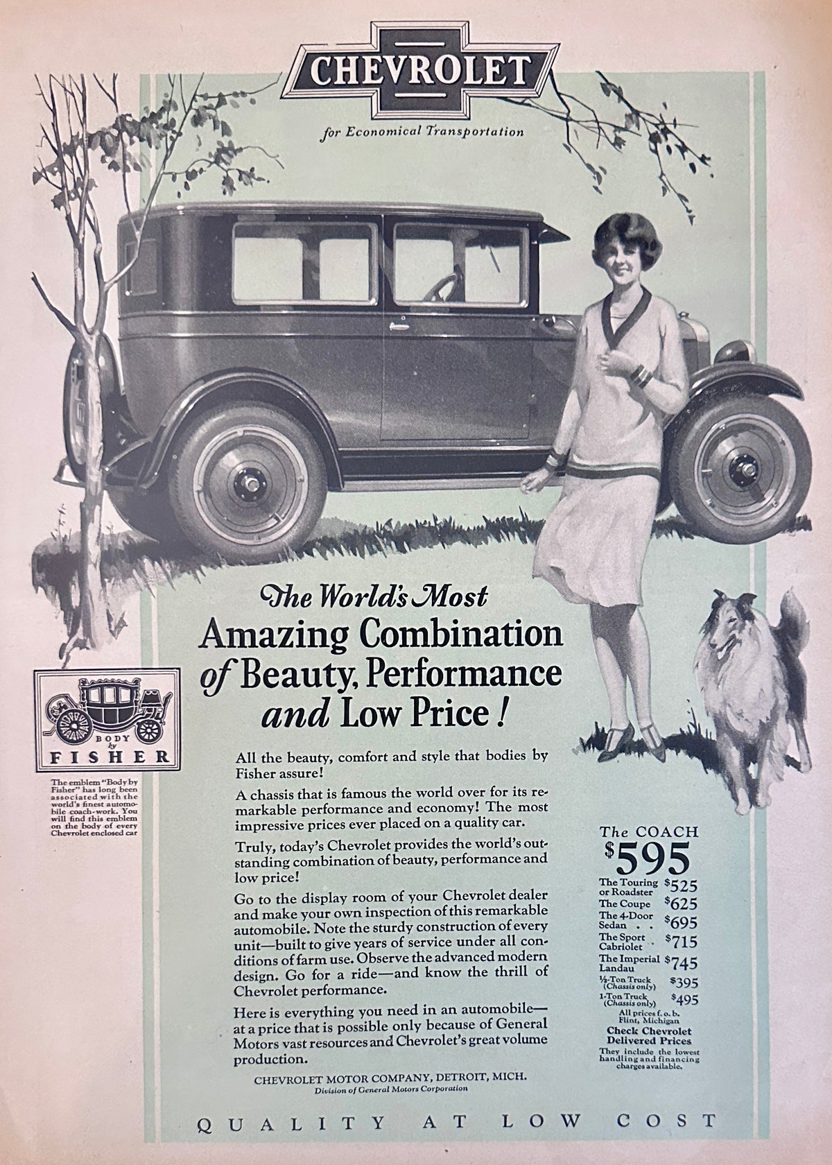 1927 Chevrolet Imperial Landau Auto & Paramount Pictures Silent Movie Ad #2285
