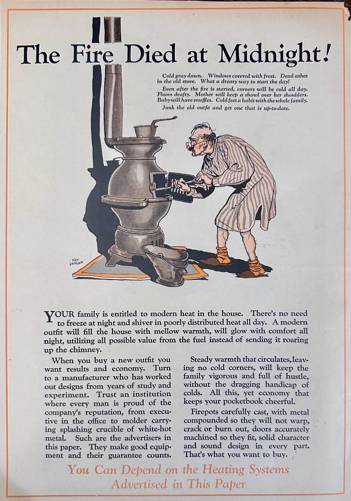 1927 Promotional Service Ad - Get Modern Heat - American Agriculturist Ad #2290
