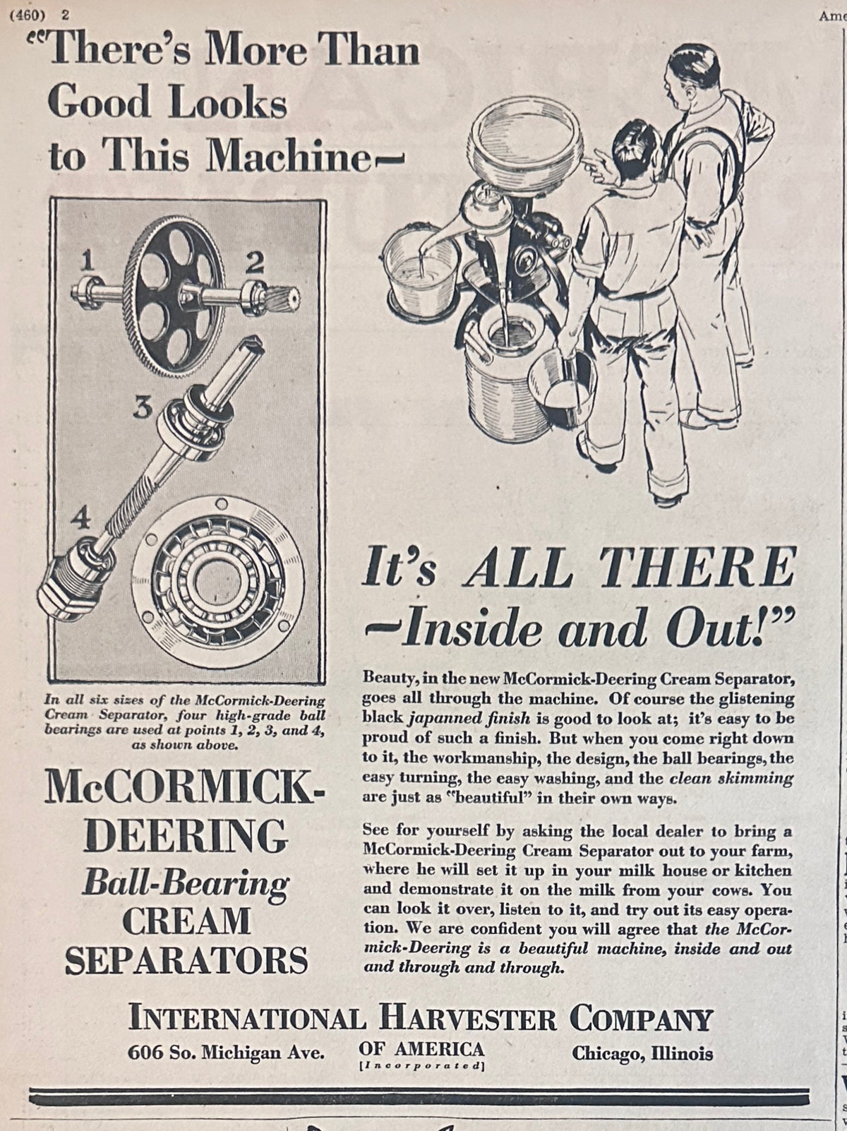 1928 McCormick-Deering Cream Separators Its All There! Ad #2302