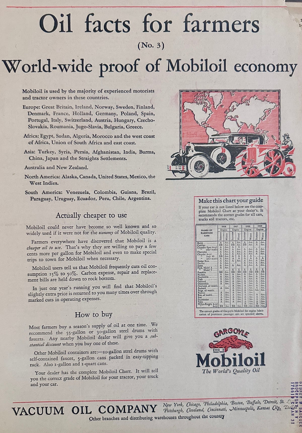 1928 Mobiloil Facts for Farmers  Ad #2322