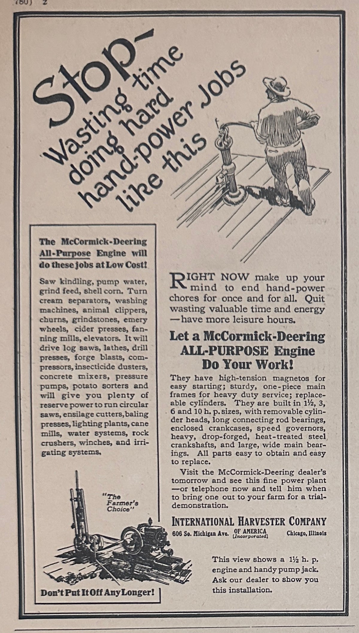 1928 McCormick-Deering All Purpose Engine Ad #2323