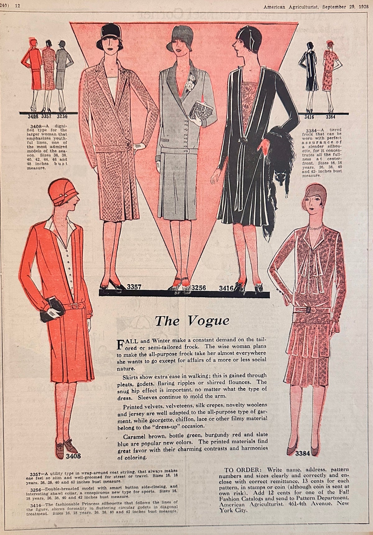 1928  the Vogue Dress Patterns Ad #2324