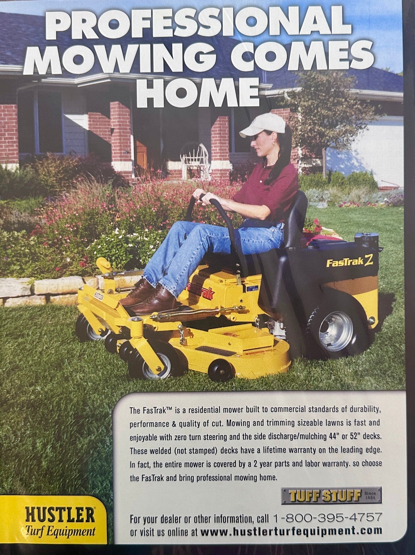 2003 Dual Sided Tractor Ads - John Deere & Tuff Stuff Hustler Mowers