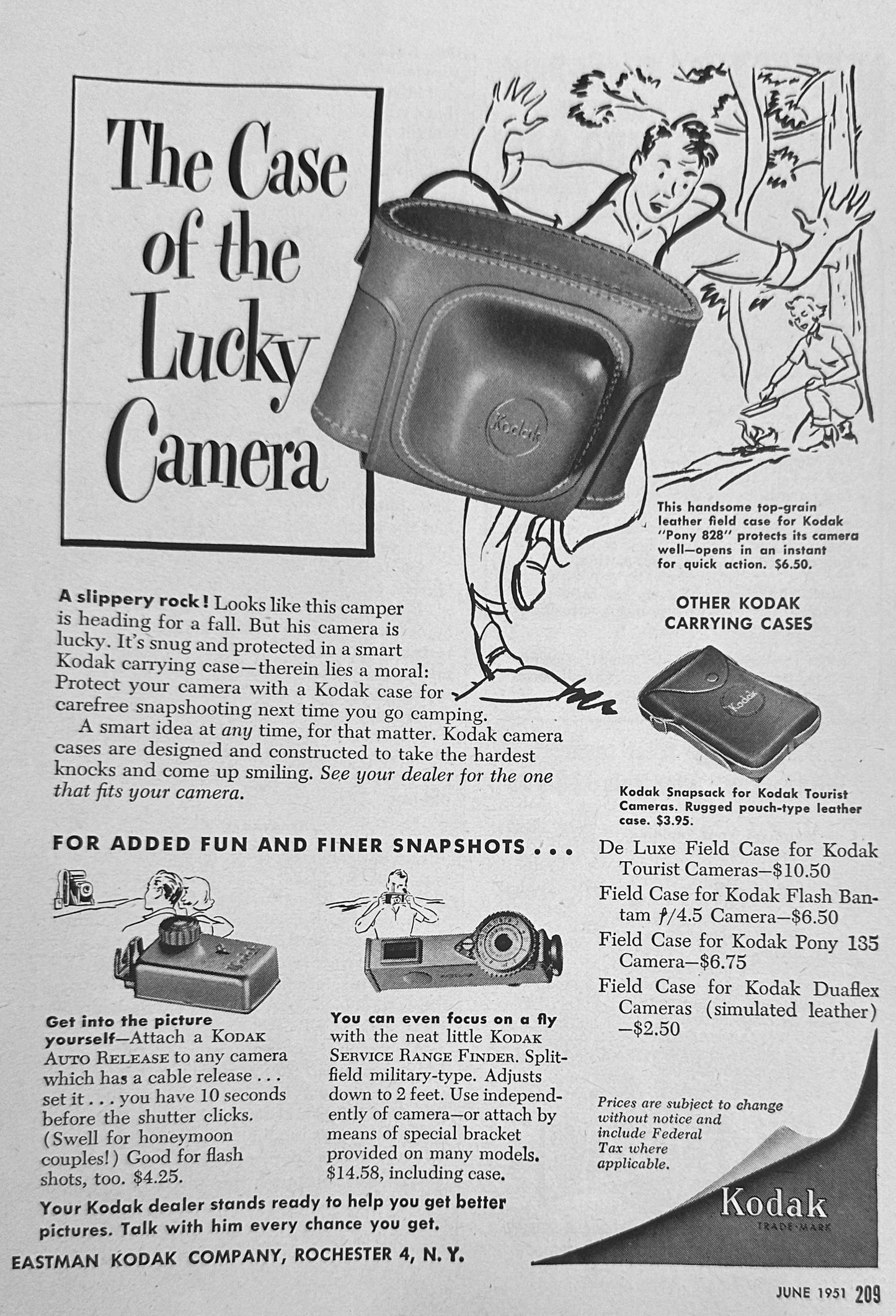 1951 Kodak Camera Case & Other Accessories Vintage Ad