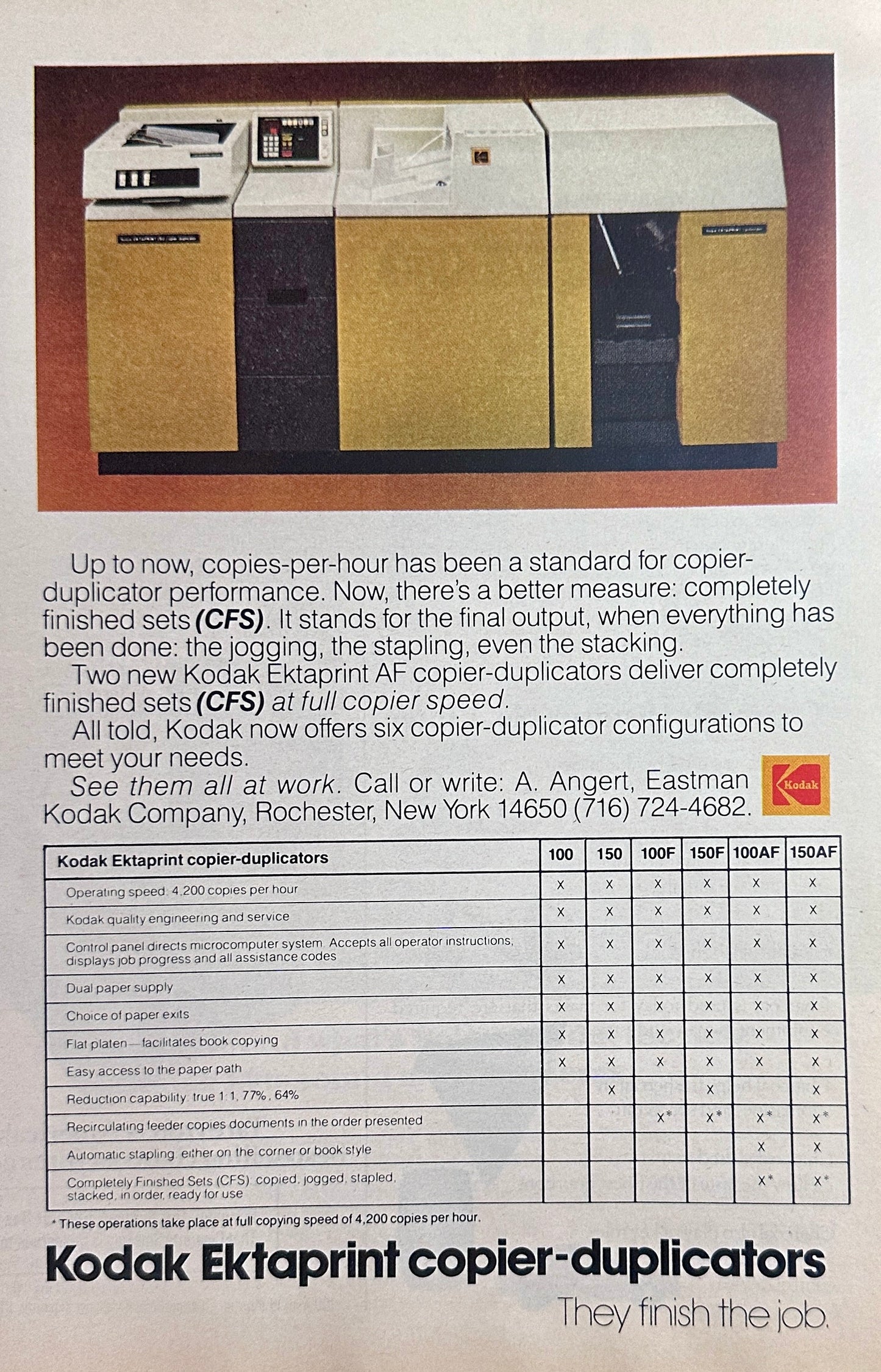 1976 Kodak Ektaprint Copier -Duplicator Office Equipment Promo Ad