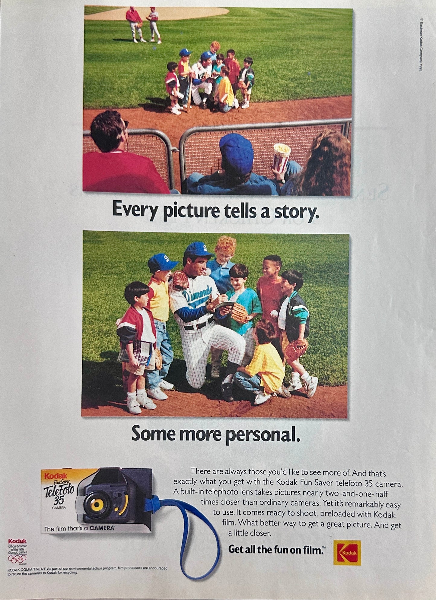 1992 Kodak - Every Picture Tells a Story - TeleFoto 35 Camera Promo Ad