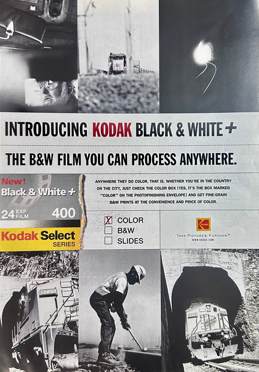 1999 Kodak Black & White Film - Process Anywhere - Promotional Ad