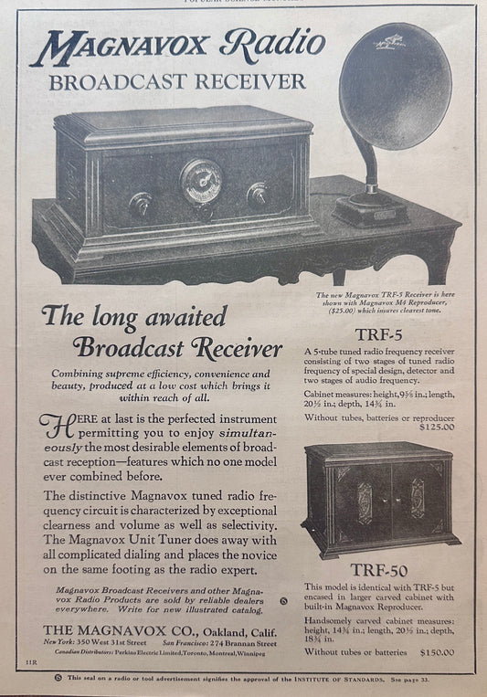 1924 Magnavox Radio & Bell System Lineman Magazine  Ads N590