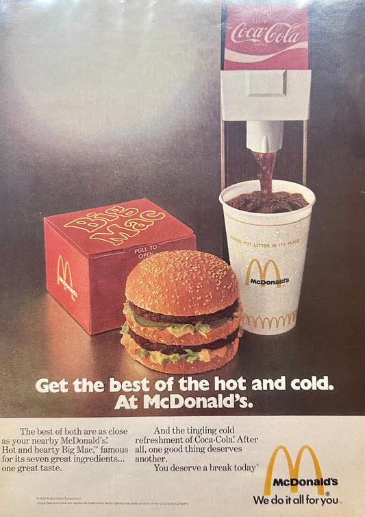 1976 McDonald’s Fast Food - Big Mac - Magazine Ad