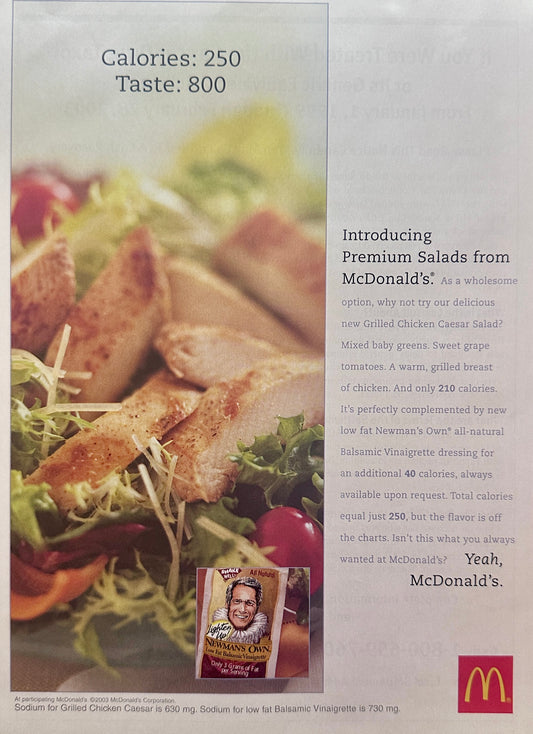 2003 McDonald's Premium Salads Magazine Ad