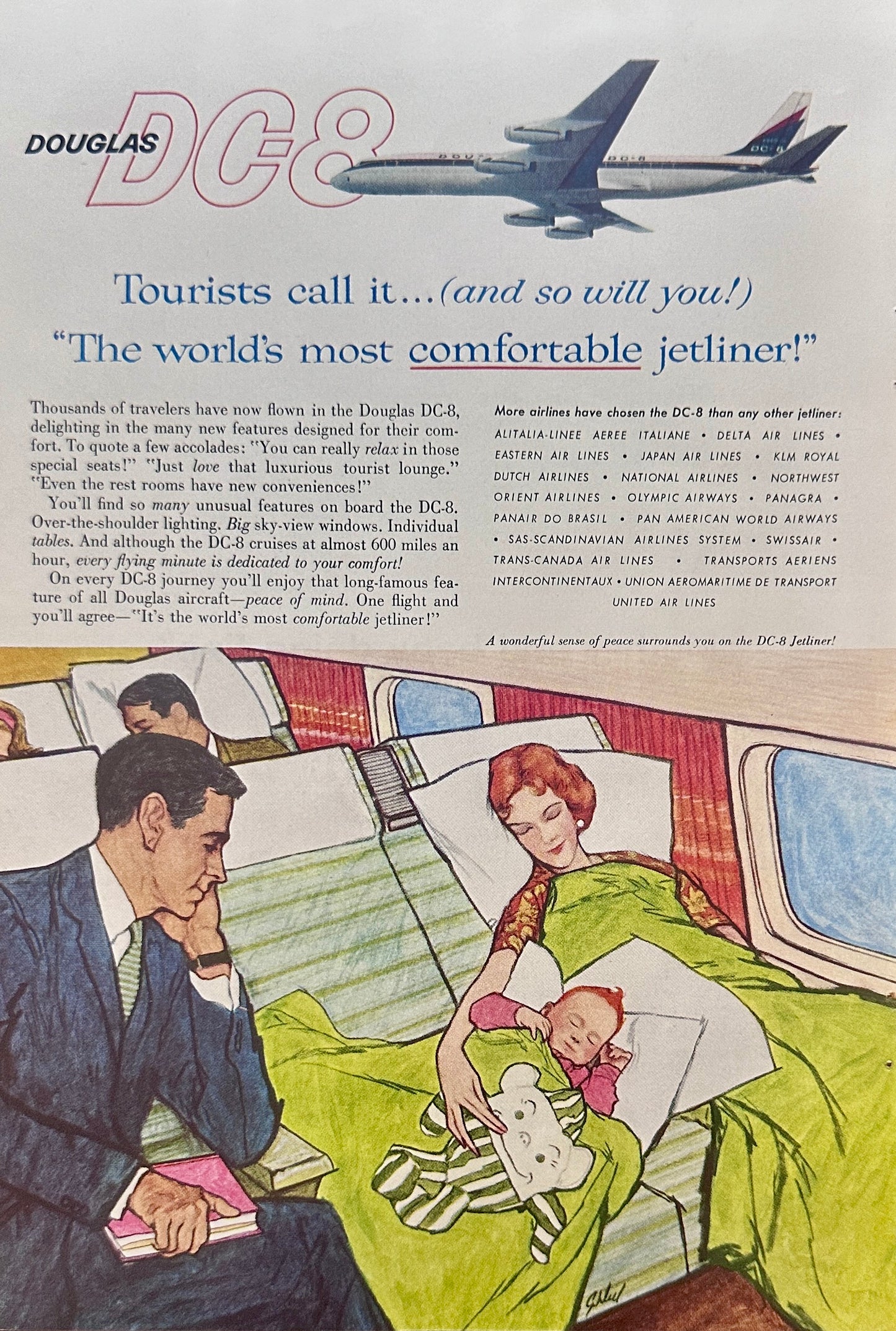 1959 Douglas DC-8 Magazine Ad