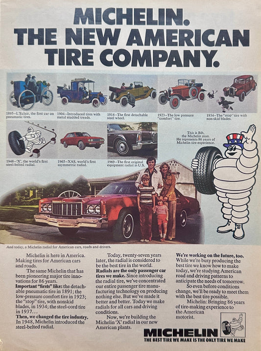 1975 Michelin Tires & Puerto Rican White Rum Martini Promotional Ads