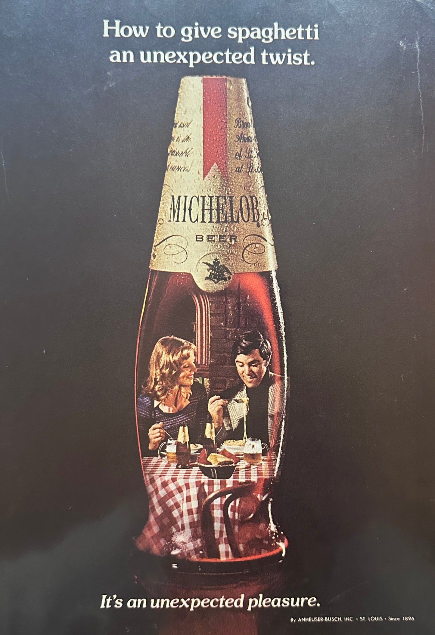 1975 Michelob Beer Spaghetti Dinner Advertisement Anheuser Busch