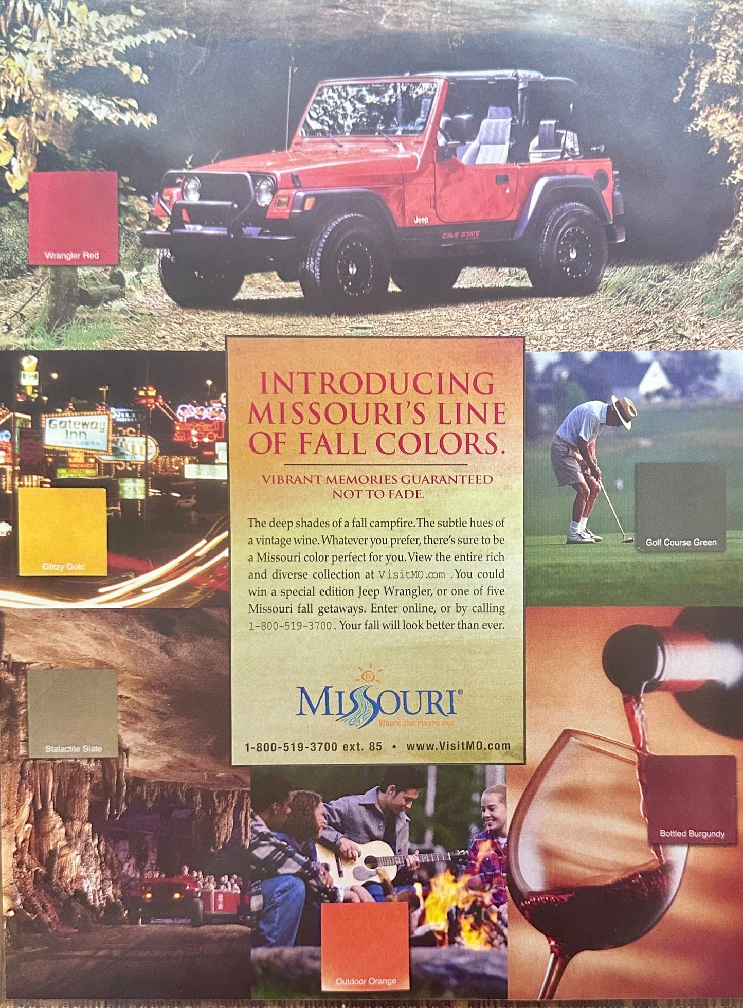 2003 Missouri Vacation Destination Promotional Magazine Ad