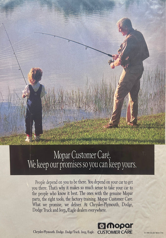 1990 Mopar Chrysler Customer Care - Keeping Promises - Magazine Ad