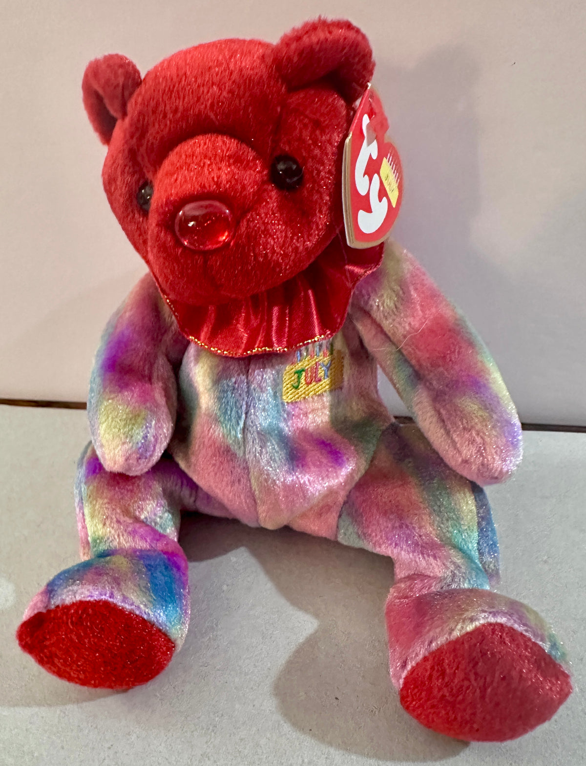 Lot of 4 2001 Birthday Bear Beanies With Tags CS472026
