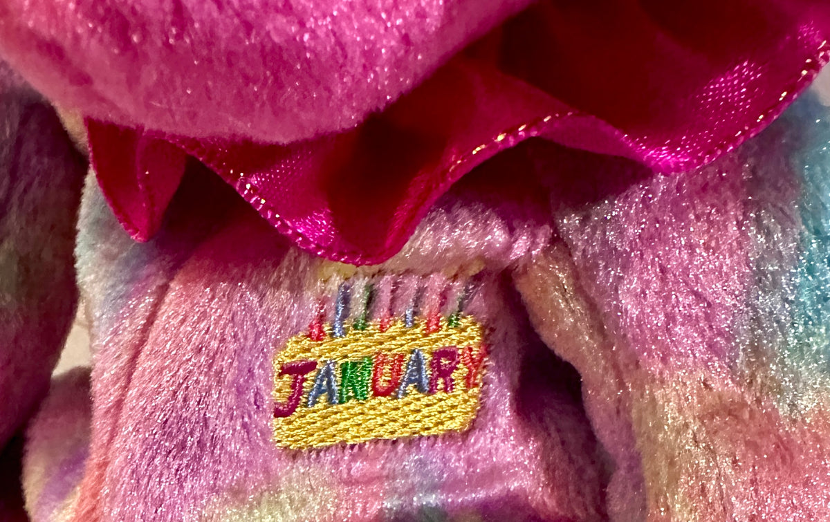 Lot of 4 2001 Birthday Bear Beanies With Tags CS472026