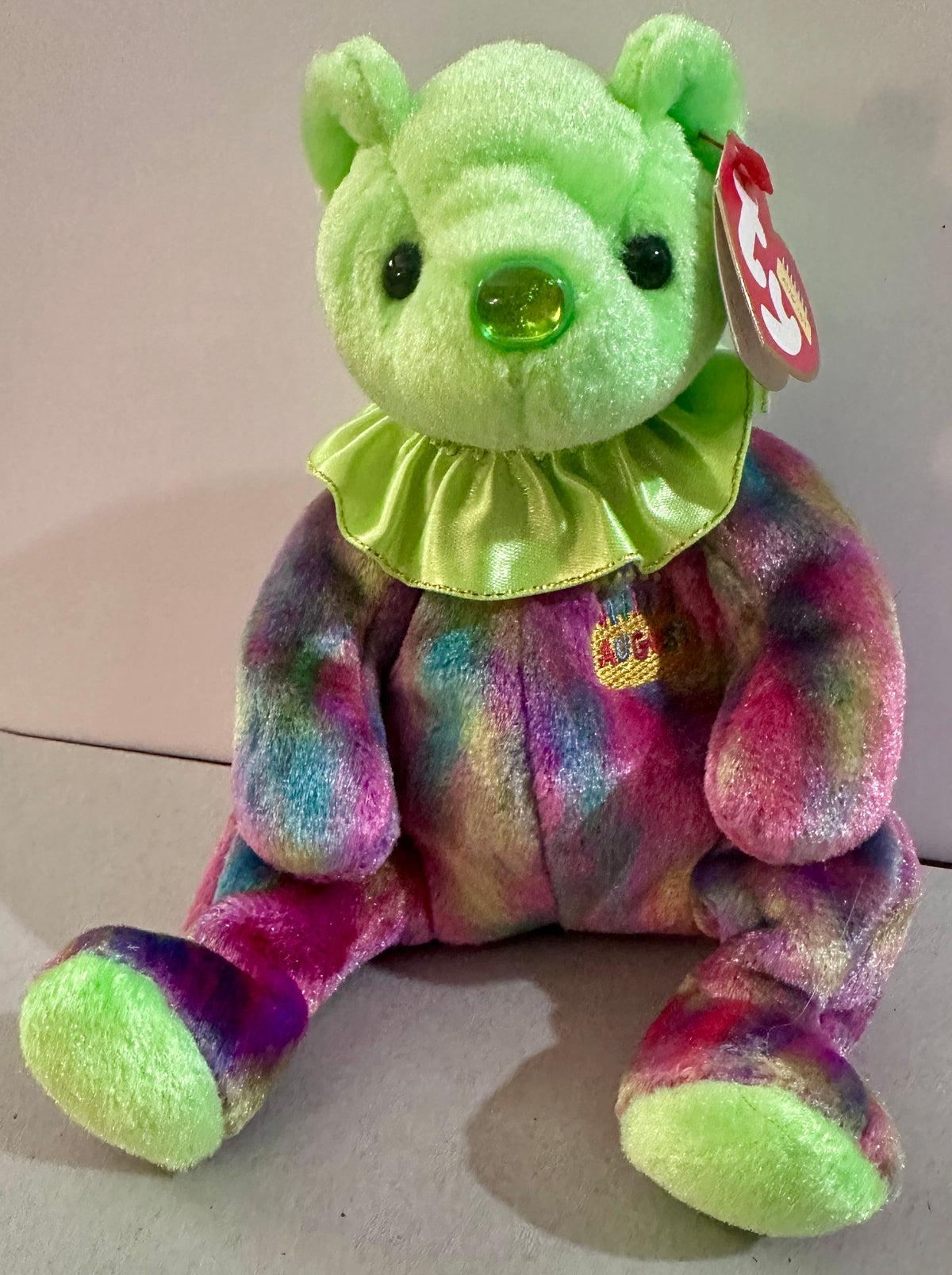 Lot of 4 2001 Birthday Bear Beanies With Tags CS472026